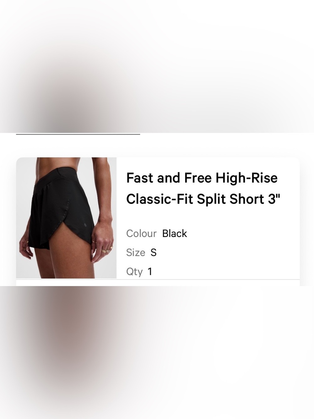 lululemon athletica Fast and Free High-Rise Classic-Fit Split Short 3" - Black